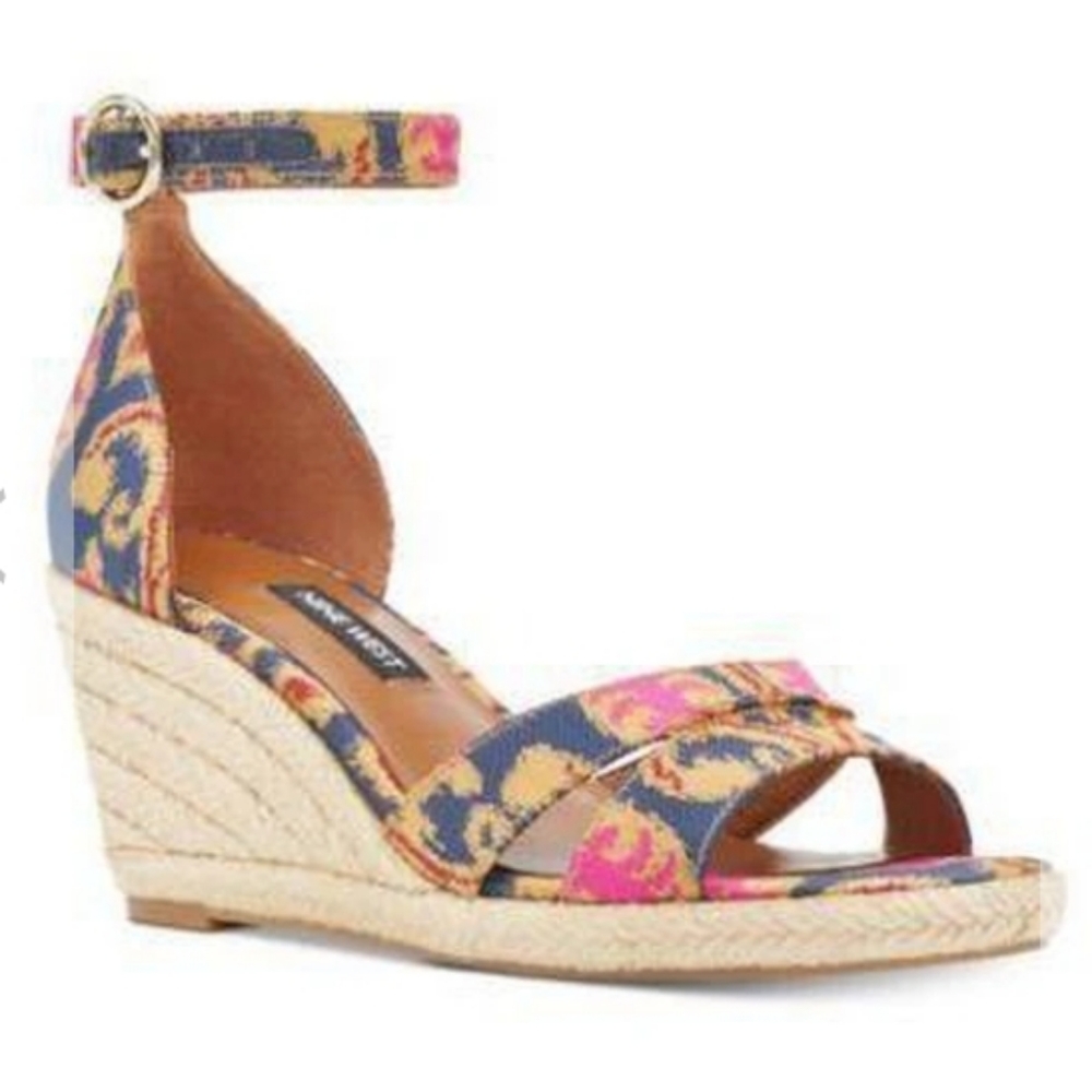 NWOB Nine West Jeranna Espadrille Wedge Sandal Sz 7